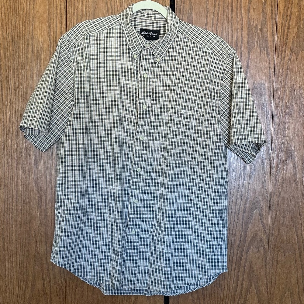 Eddie Bauer Men's Seersucker Plaid Shirt